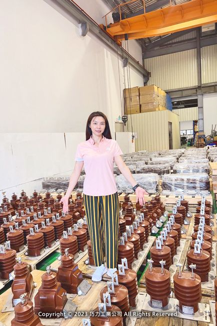 CIC representative showing hundreds of 15.5 kV outdoor instrument transformers, including ERCTs.