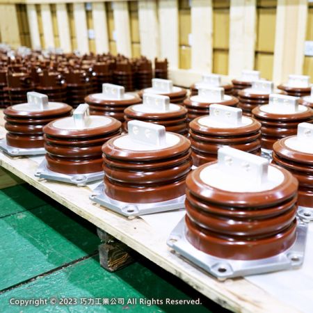 One of many types of insulation parts for medium-voltage C-GIS (cubicle gas-insulated switchgear).