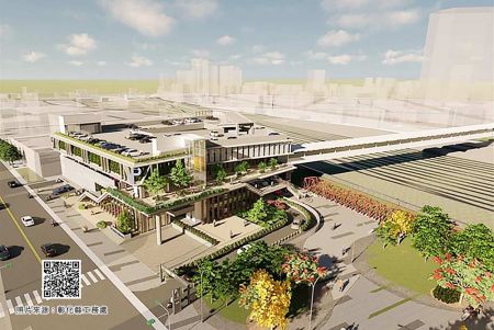 Simulación del estacionamiento de la estación de tren de Changhua Back Station (Fuente de la imagen: Departamento de Obras Públicas del Condado de Changhua)