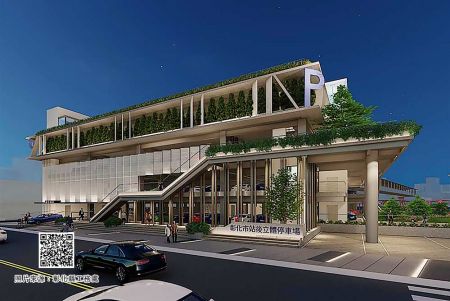 Simulación del estacionamiento de la estación de tren de Changhua Back Station (Fuente de la imagen: Departamento de Obras Públicas del Condado de Changhua)
