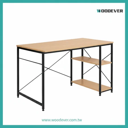 Compact Industrial Study Desk with K-Frame Support | Vietnam Metal Furniture Manufacturer – DTS03 - Industrial Metal Workstation with Storage Shelves|Made in Vietnam|FSC/BSCI Certified|Professional Furniture Supplier