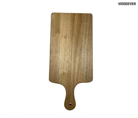 Long Wooden Serving Board with Straight Handle | WOODEVER Vietnam Manufacturer - We are a BSCI-certified homeware manufacturer based in Vietnam, specializing in high-quality, sustainable, and aesthetically pleasing wooden cutting boards for global B2B buyers.