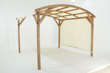 Pergola con tenda regolabile