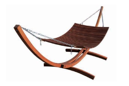 Resort Eco-Friendly Laminated Plywood Solid Wood Hammock Holder with Stainless Steel Chains (Length 310cm)