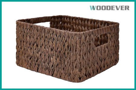 Keranjang PE Dekoratif Tahan Air untuk Penyimpanan Kamar Mandi yang Dapat Didaur Ulang.