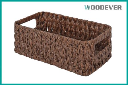 Cestas de Armazenamento Multifuncionais de Rattan Trançado para Prateleiras com Alças Embutidas Fornecedor do Vietnã Feitas à Mão - Fornecedor de Cestas Decorativas no Vietnã.