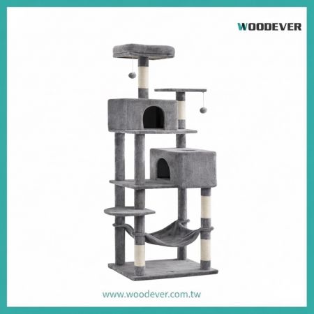 七層雙窩貓爬架｜垂直空間的貓咪彈跳架、寵物貓爬架、寵物玩具｜寵物用品供應商｜越南家具供應商 OEM/ODM 量產 | 跨境電商熱銷收納系列｜首選 OEM / ODM 量產越南供應商| 戶外室內兩用 - WOODEVER客製化傢俱OEM/ODM - 七層雙窩貓爬架｜垂直空間的貓咪彈跳架、寵物貓爬架、寵物玩具｜寵物用品供應商｜越南家具供應商 OEM/ODM 量產