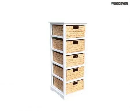 5-Drawer Water Hyacinth Cabinet|OEM/ODM Orders Available|Vietnam Manufacturer - WOODEVER Acacia Corner Display Shelf – 5 Tier| WOODEVER Vietnam Manufacturer|FSC Certified OEM/ODM Supplier