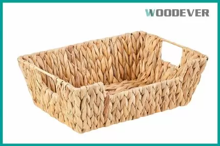 Manufacturers in Vietnam| FSC Water Hyacinth Open-Front Pantry Storage Baskets Gifts Wicker Cooking Utensil Organizer Custom - Cooking Utensils Wicker Storage Box Customized Manufacturer