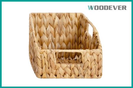 स्टोरेज बास्केट FSC प्रमाणित प्राकृतिक लौकी सामग्री से बनी है।