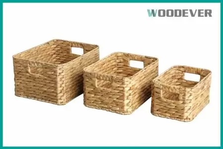 Manufacturers in Vietnam| Nesting Water Hyacinth Cubby Storage Bins Built-In Handles Wicker Toy Baskets OEM&ODM Made in Vietnam - Our weaving factory in Vietnam specializes in using locally sourced, FSC-certified water hyacinths to create eco-friendly and sustainable products.