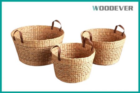 Furniture Manufacturers in Vietnam |Handicraft Water Hyacinth Multifunction Cubby Storage Bins Resort Eco-Friendly Wicker Planters Supplier - Crafted from FSC-certified water hyacinth fibers, these baskets carry an eco-friendly label that aligns with modern consumers' preferences for sustainable products.