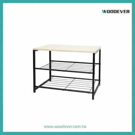 Industrial 3-Tier Wood and Metal Shoe Rack | Modern Minimalist Entryway Shelf, Tool-Free Assembly, Ideal for Narrow Spaces – Vietnam-Based OEM / ODM Volume Supplier | Indoor & Outdoor Use - WOODEVER Customized Furniture OEM/ODM - Industrial Metal Workstation with Storage Shelves|Made in Vietnam|FSC/BSCI Certified|Professional Furniture Supplier