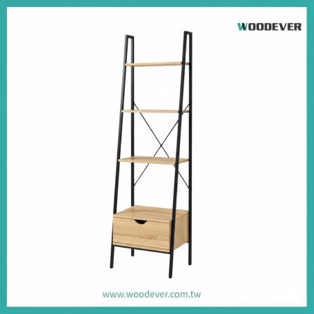 Industrial 5-Tier Ladder Shelf | Multi-functional Bookcase & Display Rack Global B2B Brands with Scalable Customization| Indoor & Outdoor Versatility - Industrial Metal Workstation with Storage Shelves|Made in Vietnam｜FSC/BSCI Certified｜Professional Furniture Supplier