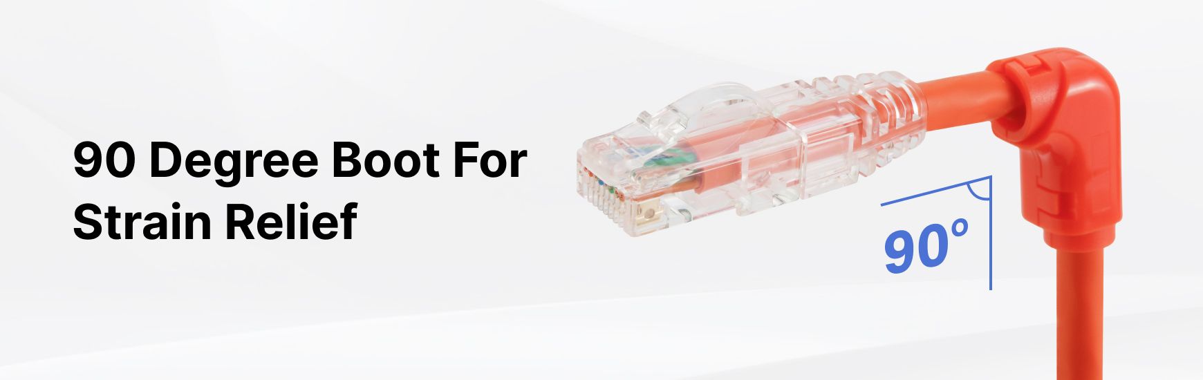 Bota de plugue de ângulo dobrável de 90° para cabo com diâmetro externo de até 6,5 MM