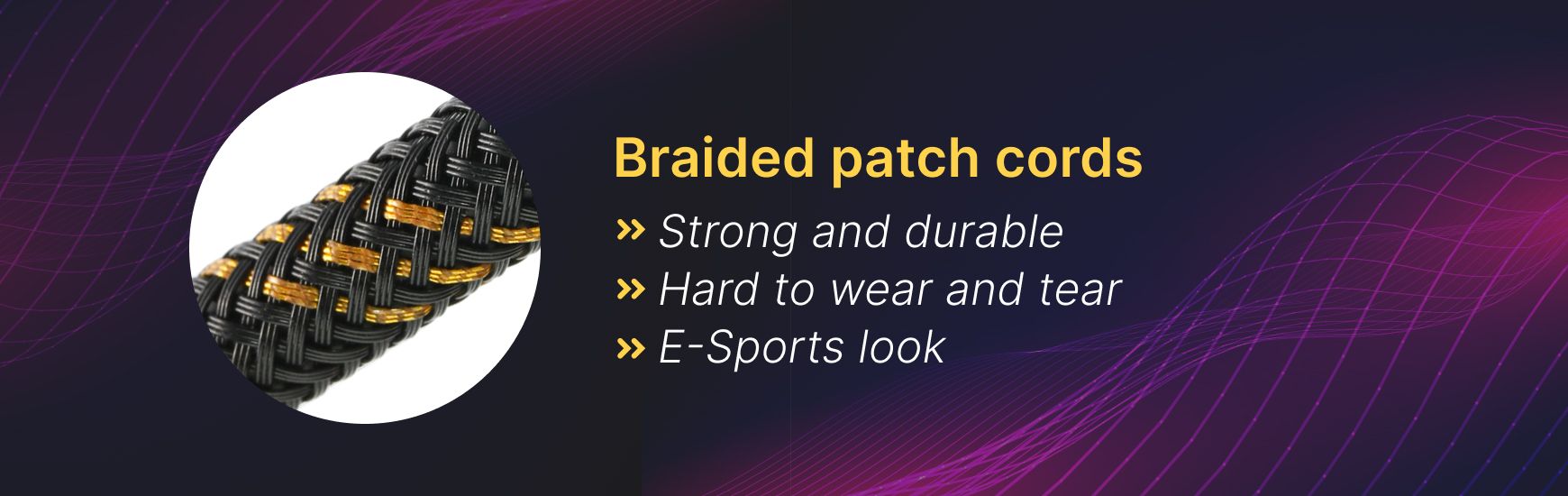 Benutzerdefinierte geflochtene Kabelhülle für alle RJ45 Patchkabel