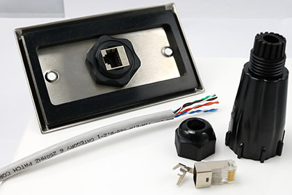 Jack Keystone Cat.5e resistente al agua y al polvo IP68