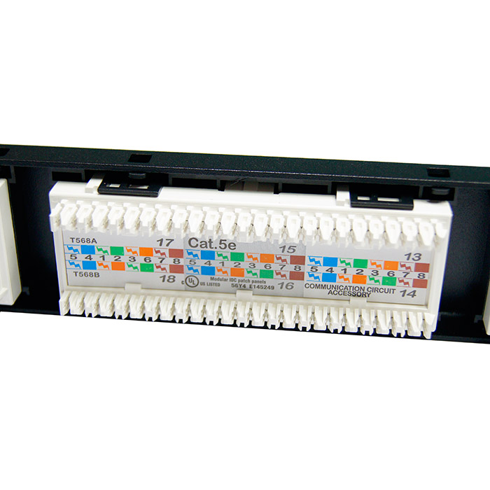 IEC 60603-7 Compliant Cat5e 1U Unshielded Patch Panel | Innovative ...