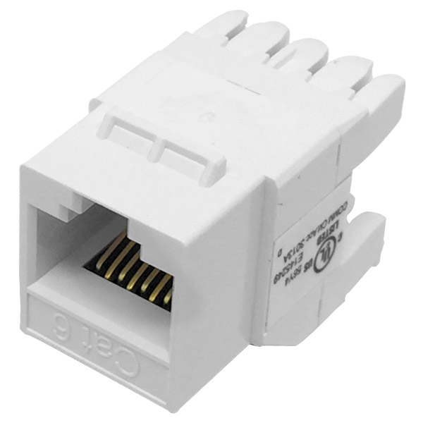 Category 6 Unshielded 180 Degree 110 and Krone Punch Down RJ45 Keystone ...