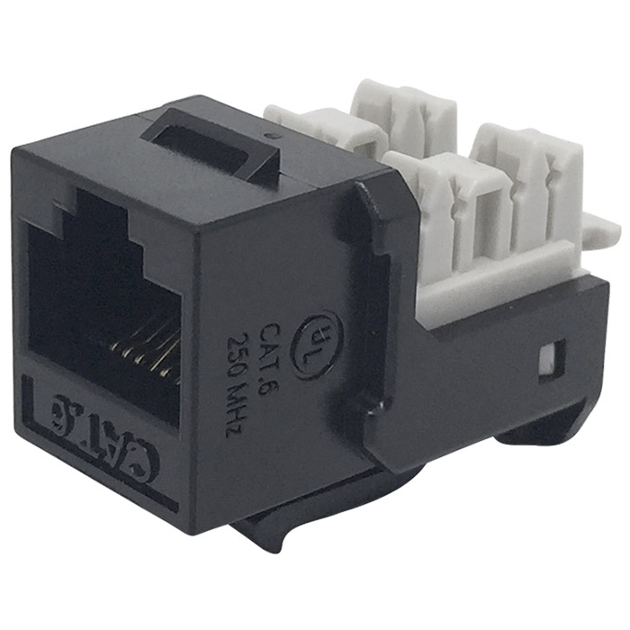 Category 6 Unshielded 90 Degree RJ45 110 Punch Down Keystone