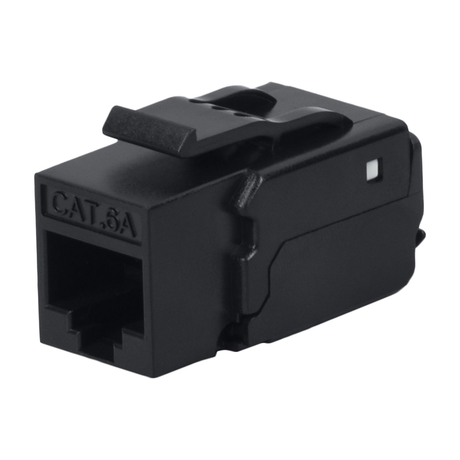 Keystone Jack RJ45 Cat5E A Vite 8P8C Femmina Per Pannelli Modulari, Conforme T568A/B, Nero