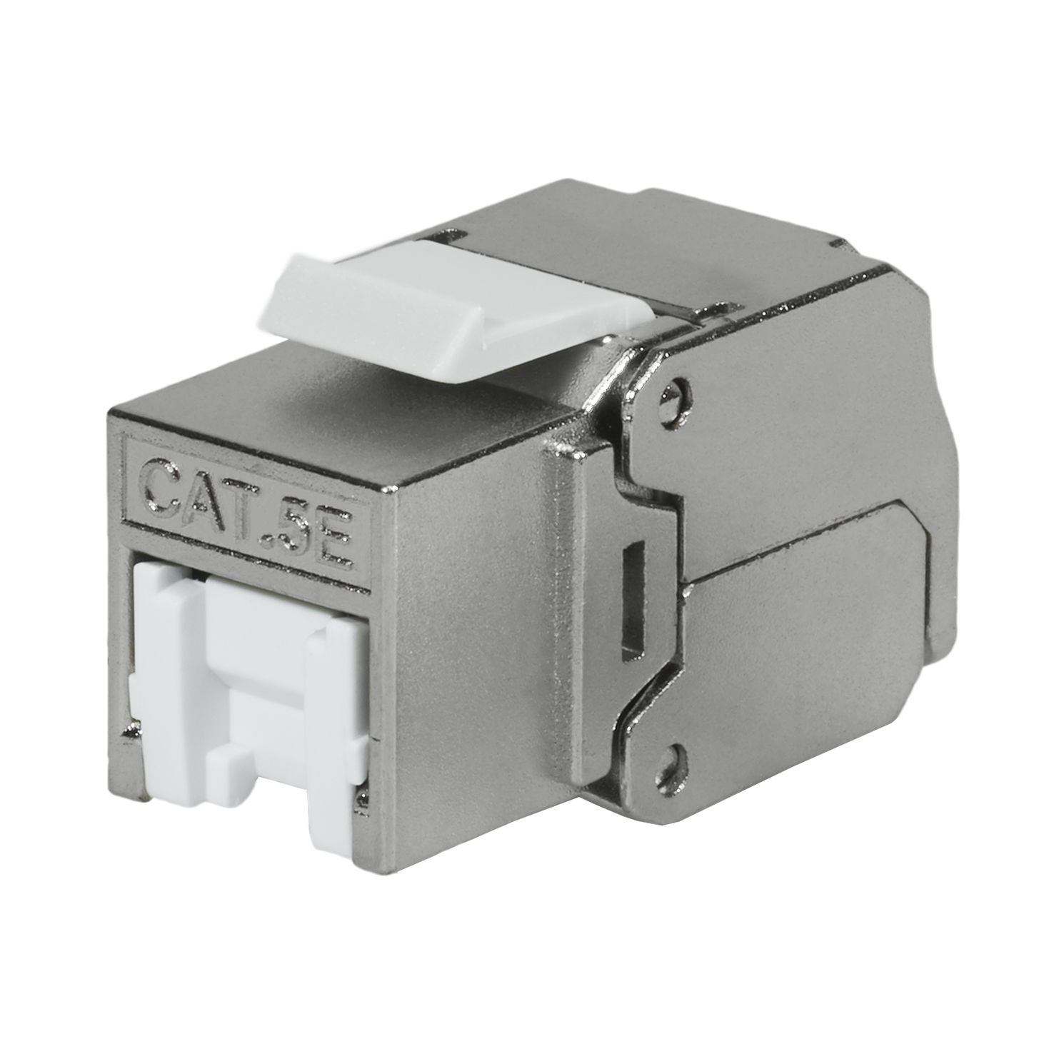 Category 5E Shielded 180 Degree Toolless Ethernet Keystone Jack 