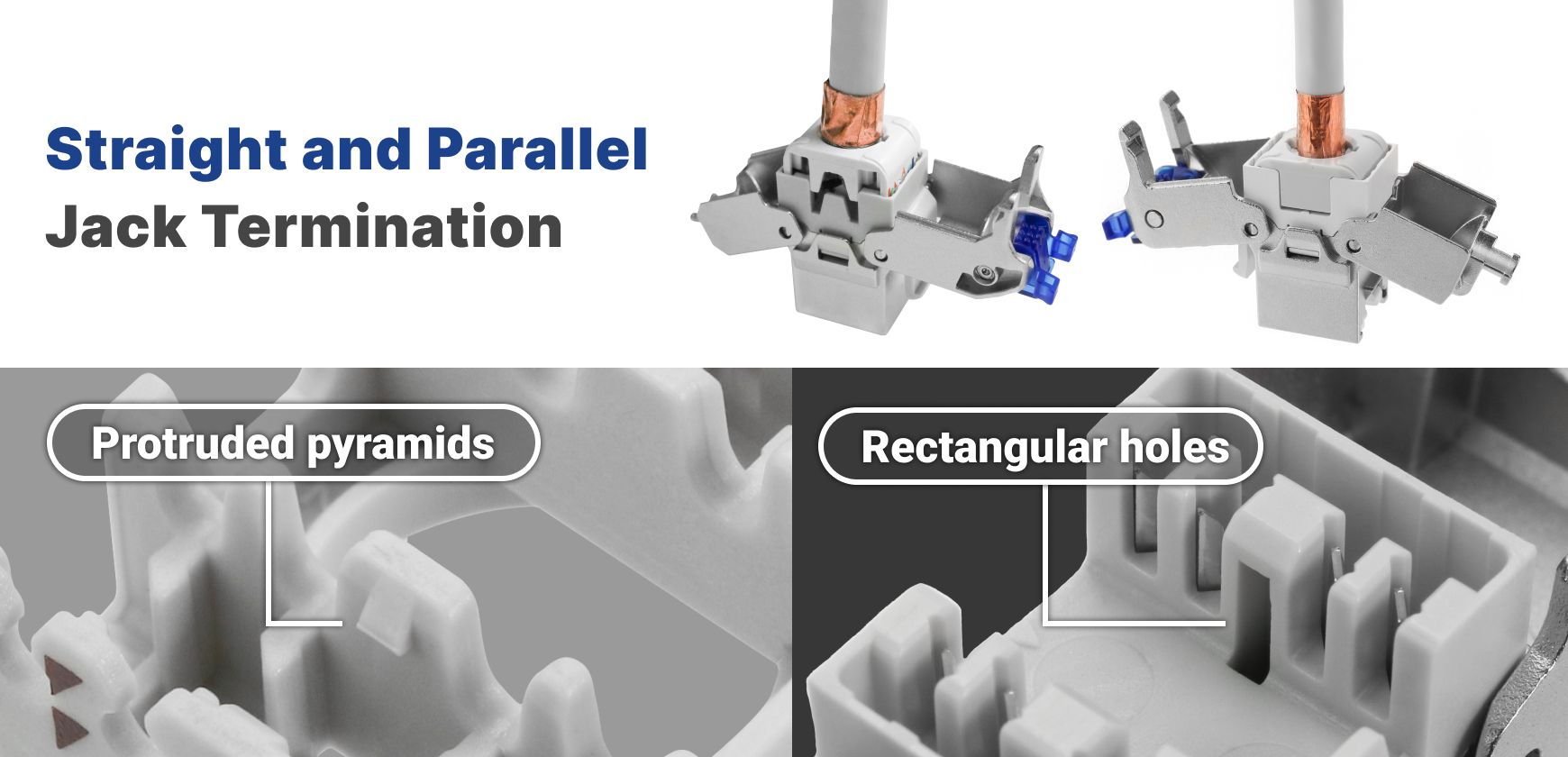 Meccanismo di bilanciamento delle forze per l'installazione rapida senza attrezzi di Cat6