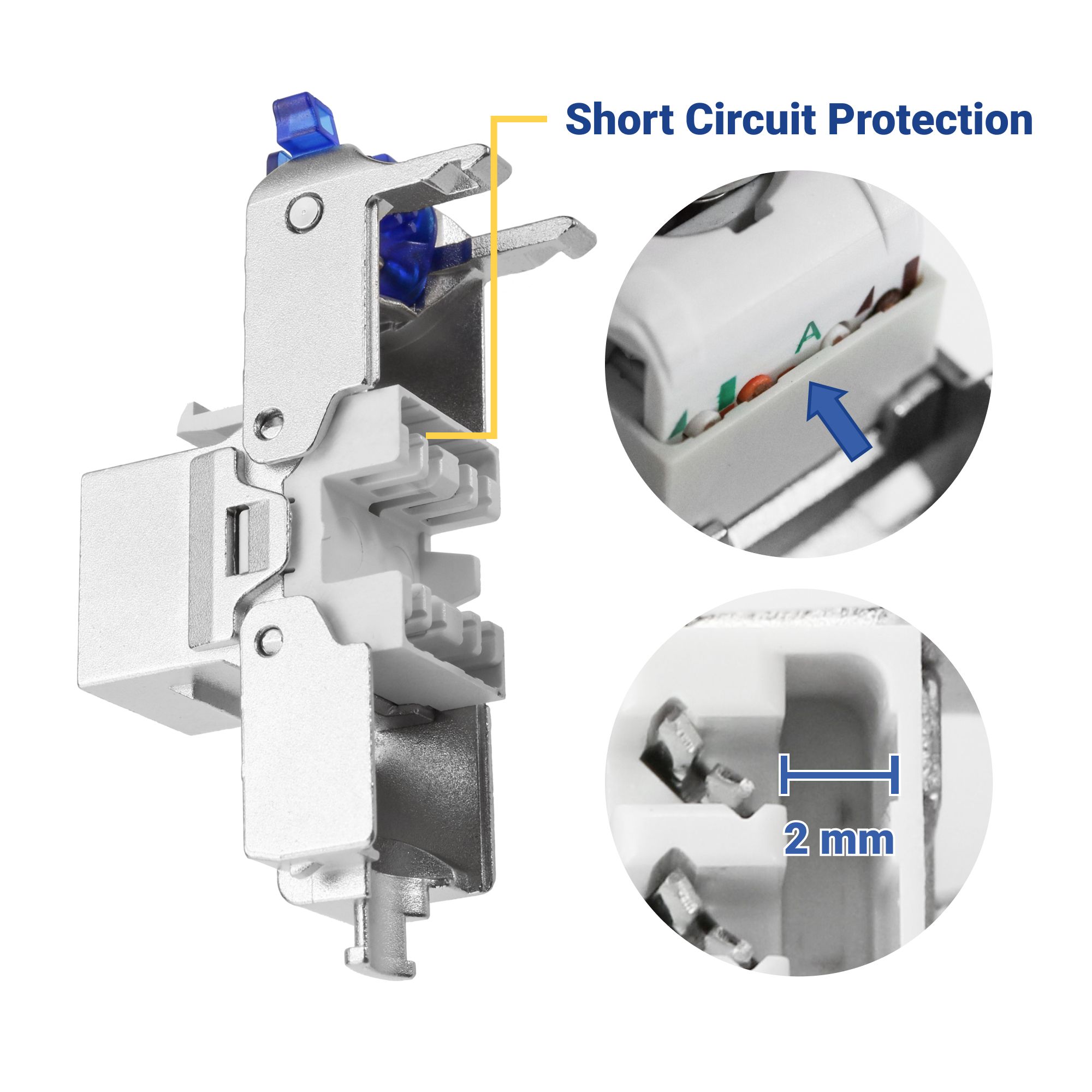 Category 6 Shielded 4PPoE RJ45 Jack With Cable Clamp and Shutter ...