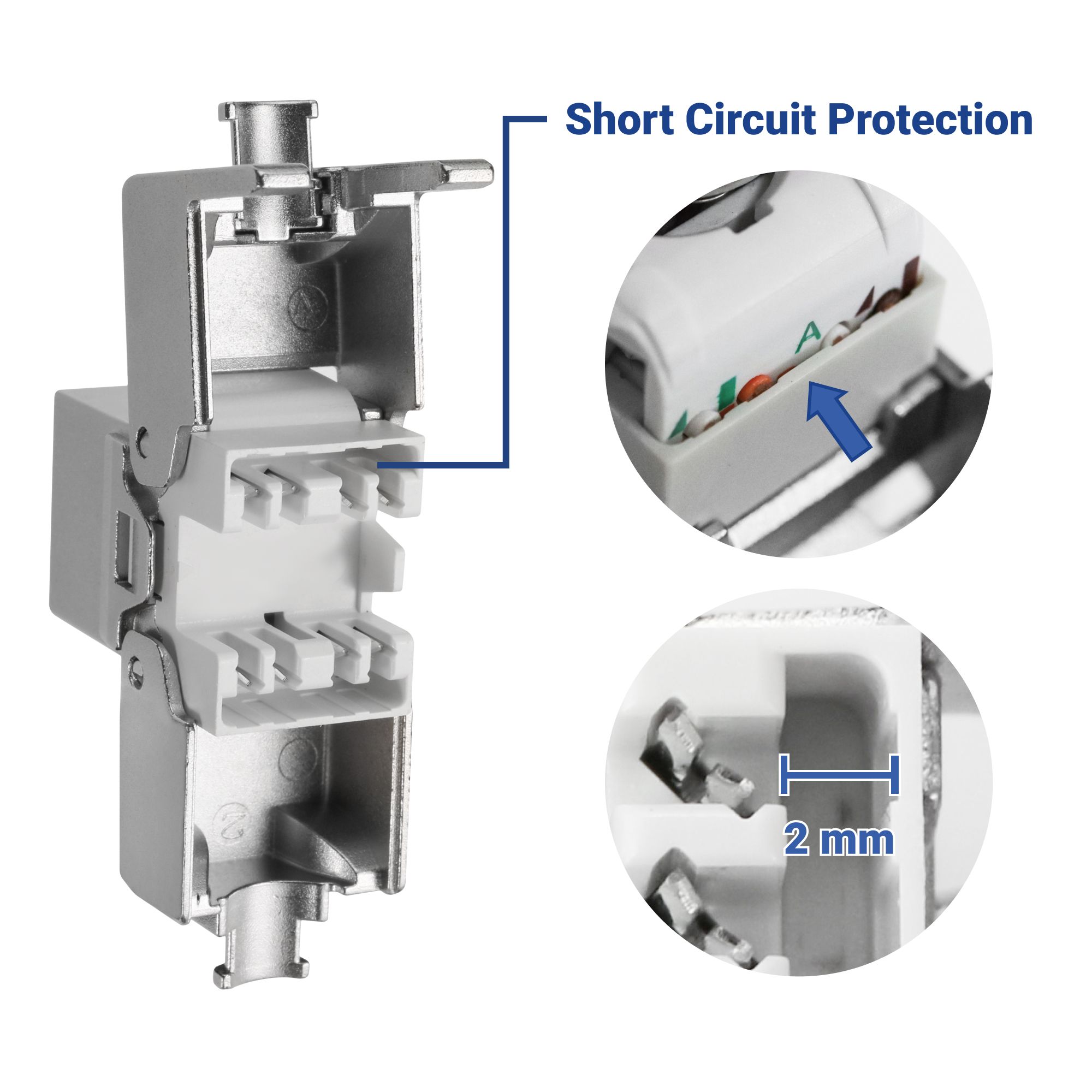 Connettori Cat7 4 Connettori RJ45 CAT7 Senza Attrezzi - 10 Gbps, Per Connettori Cat7 4 Connettori RJ45 CAT7 Senza Attrezzi - 10 Gbps, Per