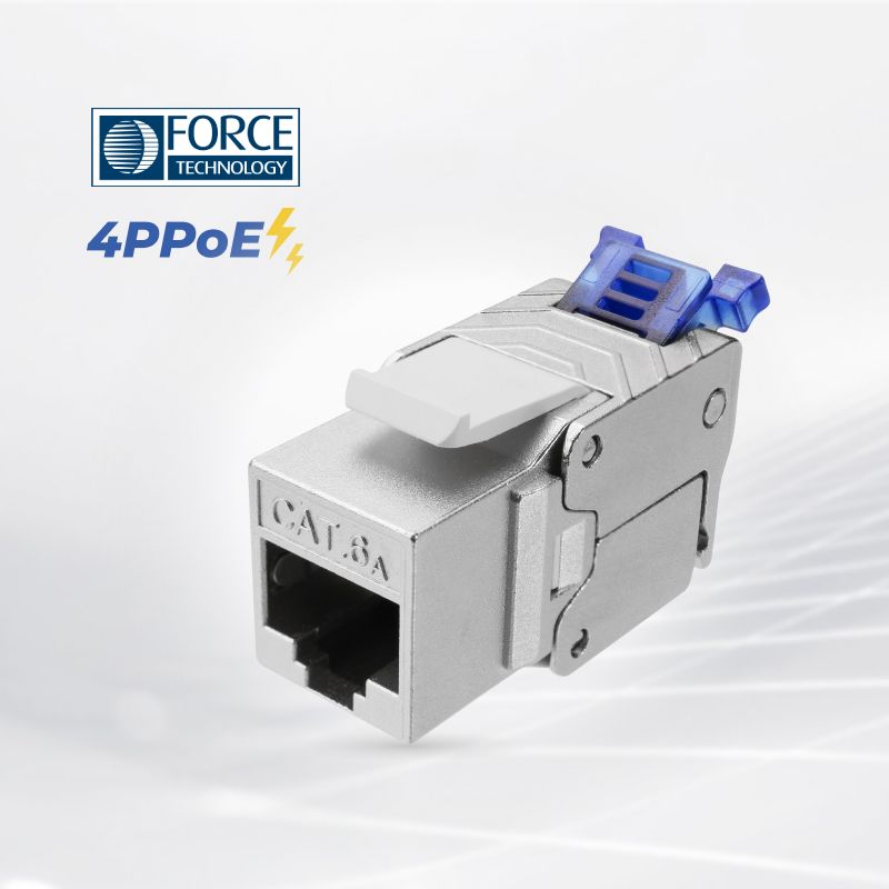 Female RJ45 PoE Connector Without the Use of Cable Tie