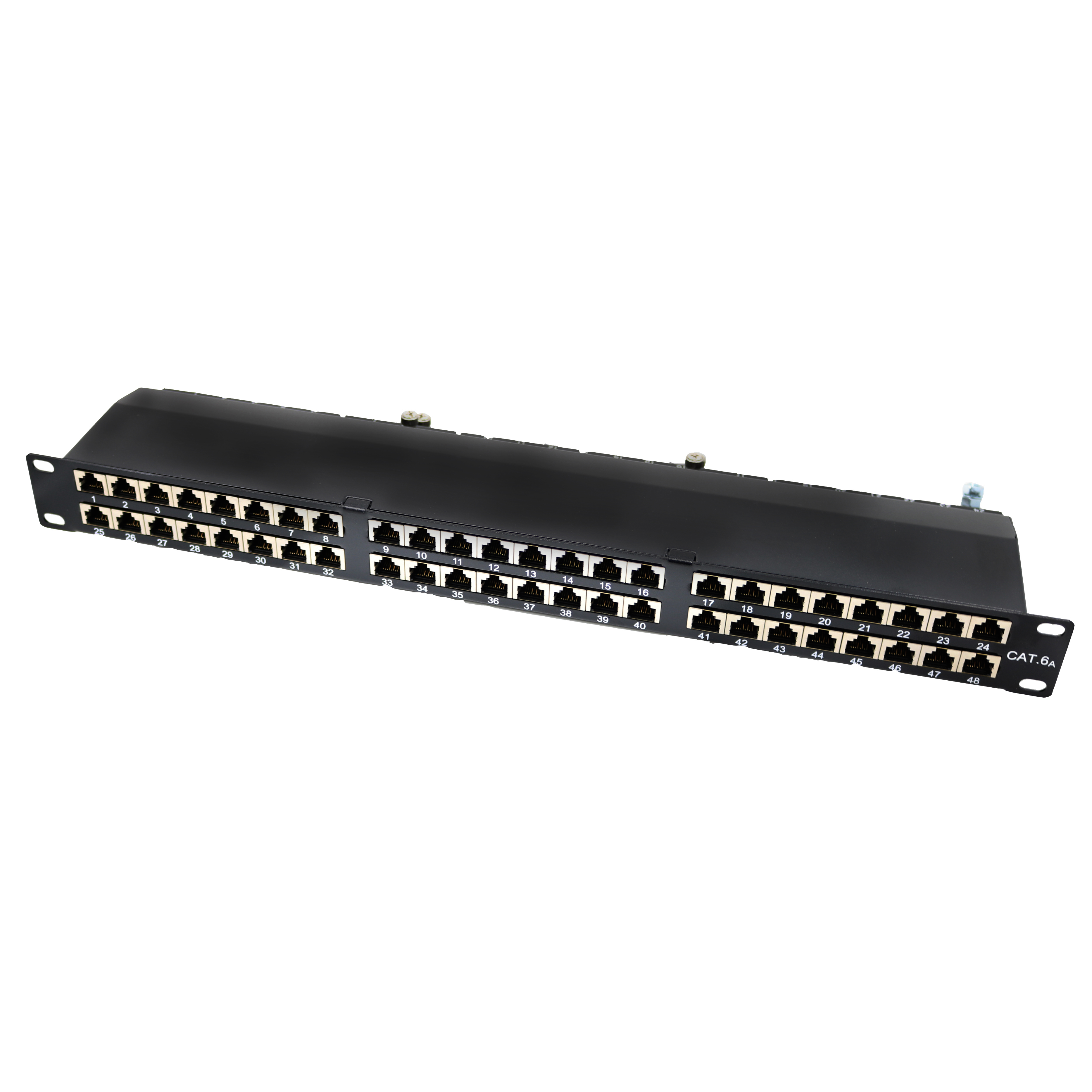 Category 6A Shielded High-Density Patch Panel for 10G Networks ...