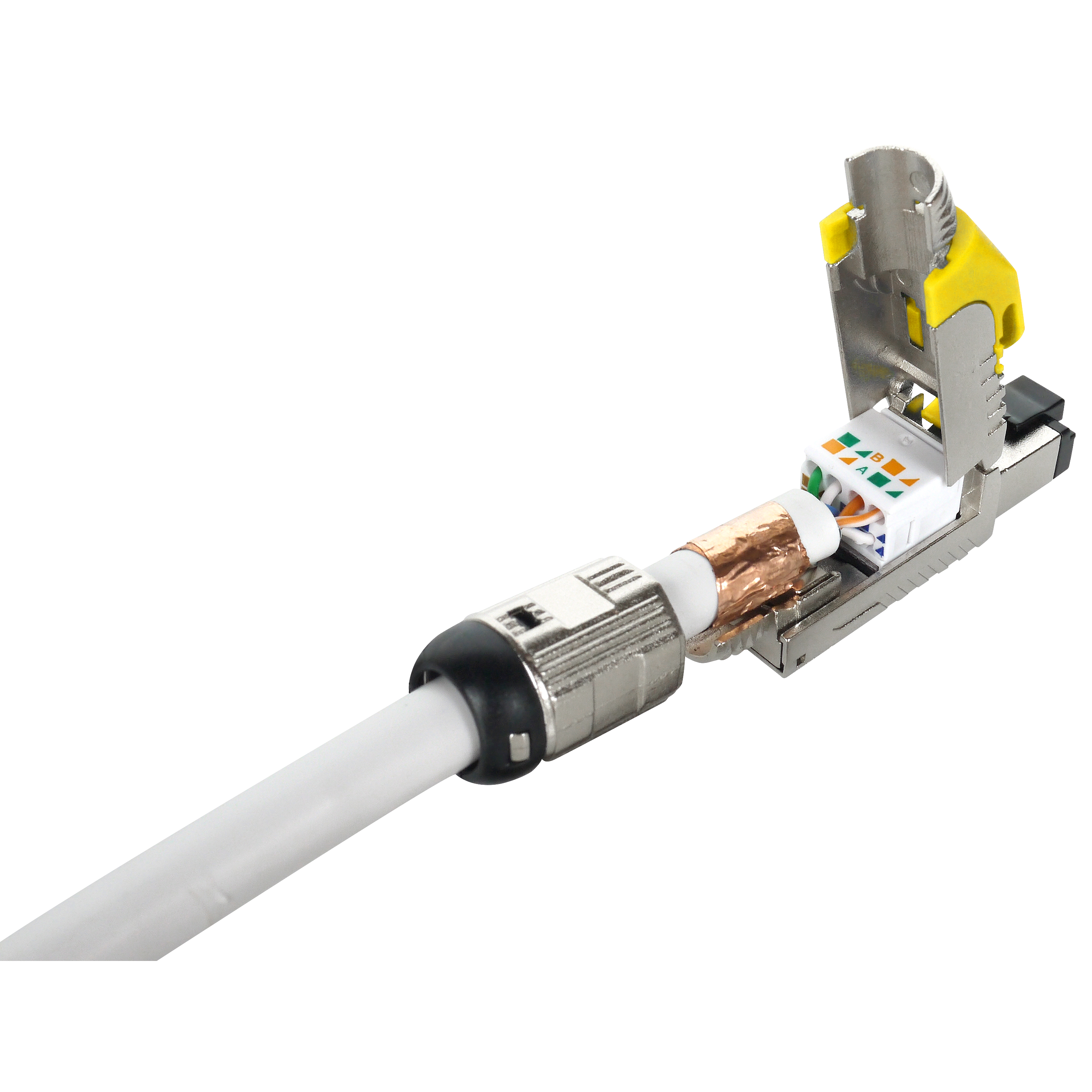 ปลั๊ก RJ45 ที่มีการป้องกันหมวด 6A สำหรับการติดตั้งในสถานที่ | ปลั๊กโมดู ...