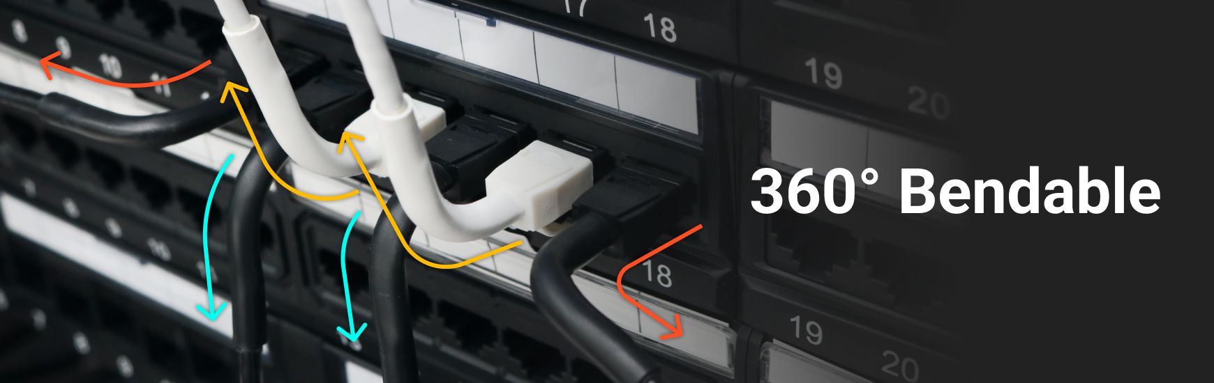 انعطافپذیری ۳۶۰ درجه برای مدیریت بهینه کابل RJ45