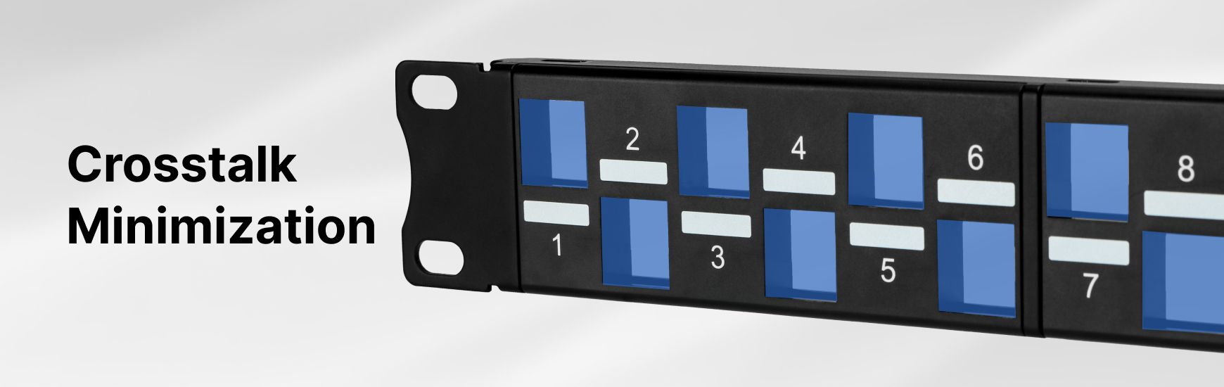 Минимизируйте перекрестные помехи с помощью панелей Cat6A UTP с чередованием