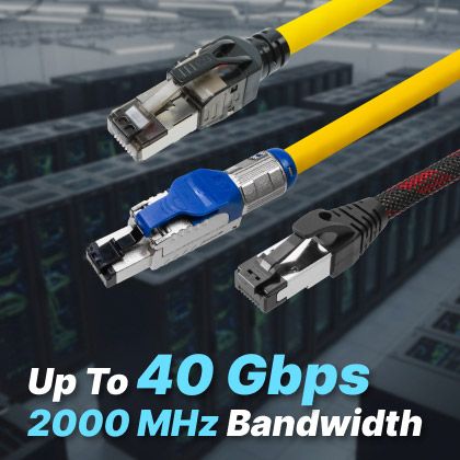 Cabo de Rede Ethernet Cat.8 Moldado e Montado