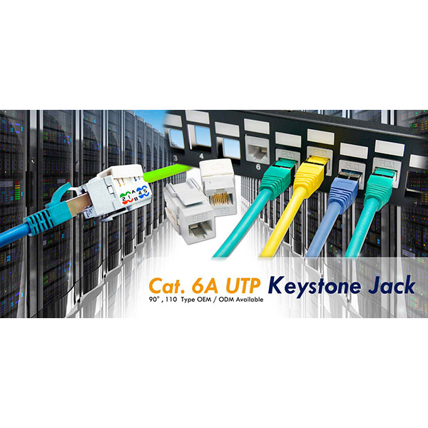 카테고리 6A UTP 키스톤 잭