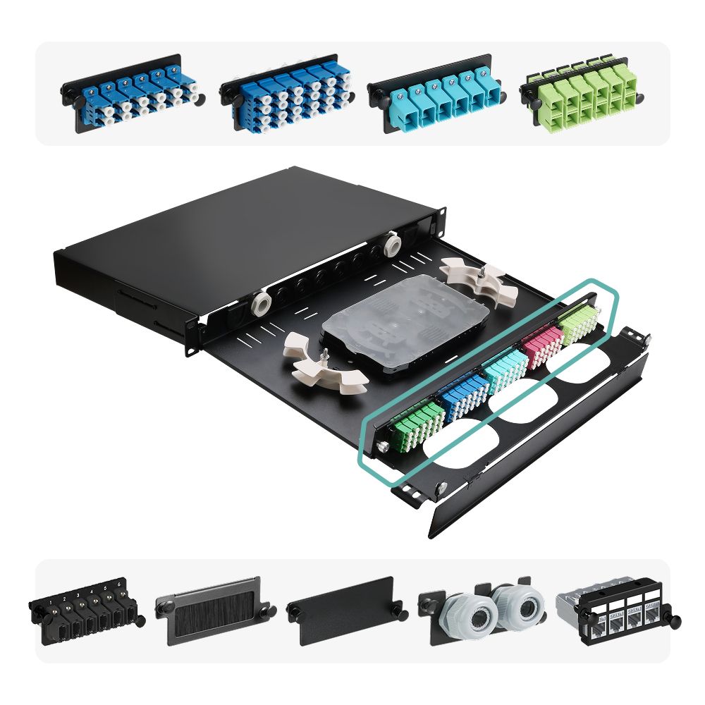 1U HD Fiber Optic Panel 5-Slot Hybrid Enclosure | EXW OEM Manufacturer