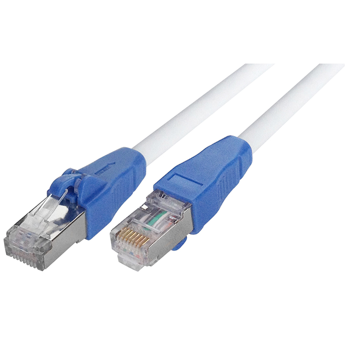 Cable de parche trenzado Cat.8 S/FTP de calibre 26, Soluciones avanzadas  de enchufe modular para aplicaciones críticas de red