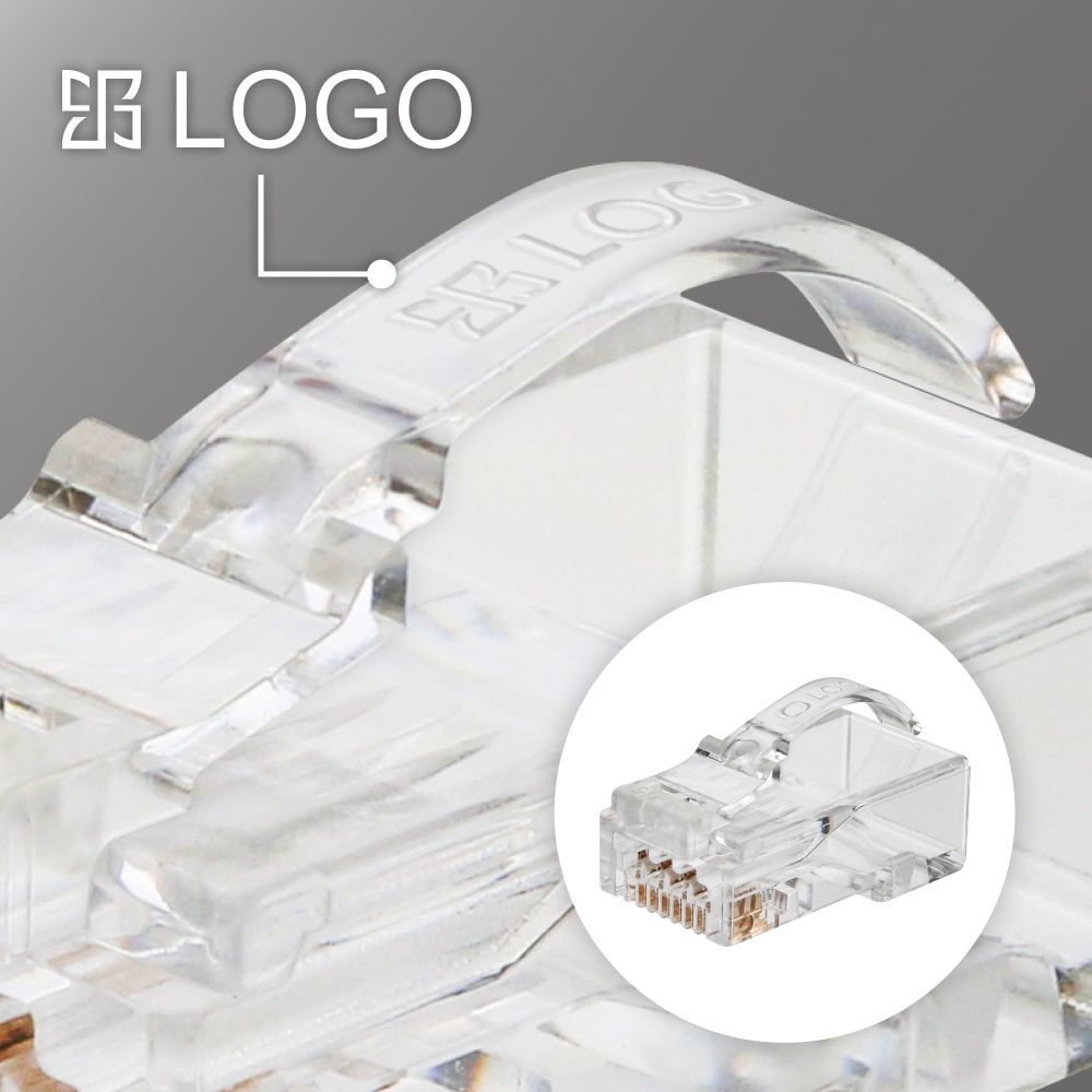 Protection Latch Rj45 EXW Arc Latch RJ45 Plugs | Custom Branding & Green Packaging
