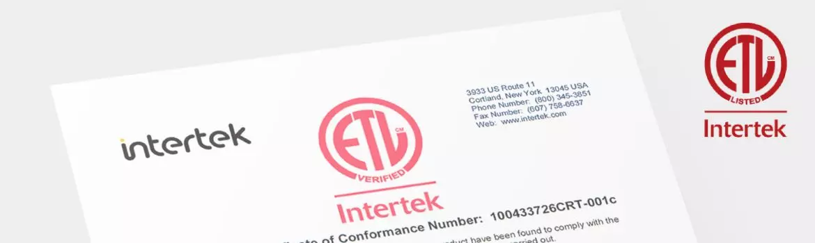 Intertek Label Example EXW Certified Cabling | UL ETL FORCE GHMT Standards