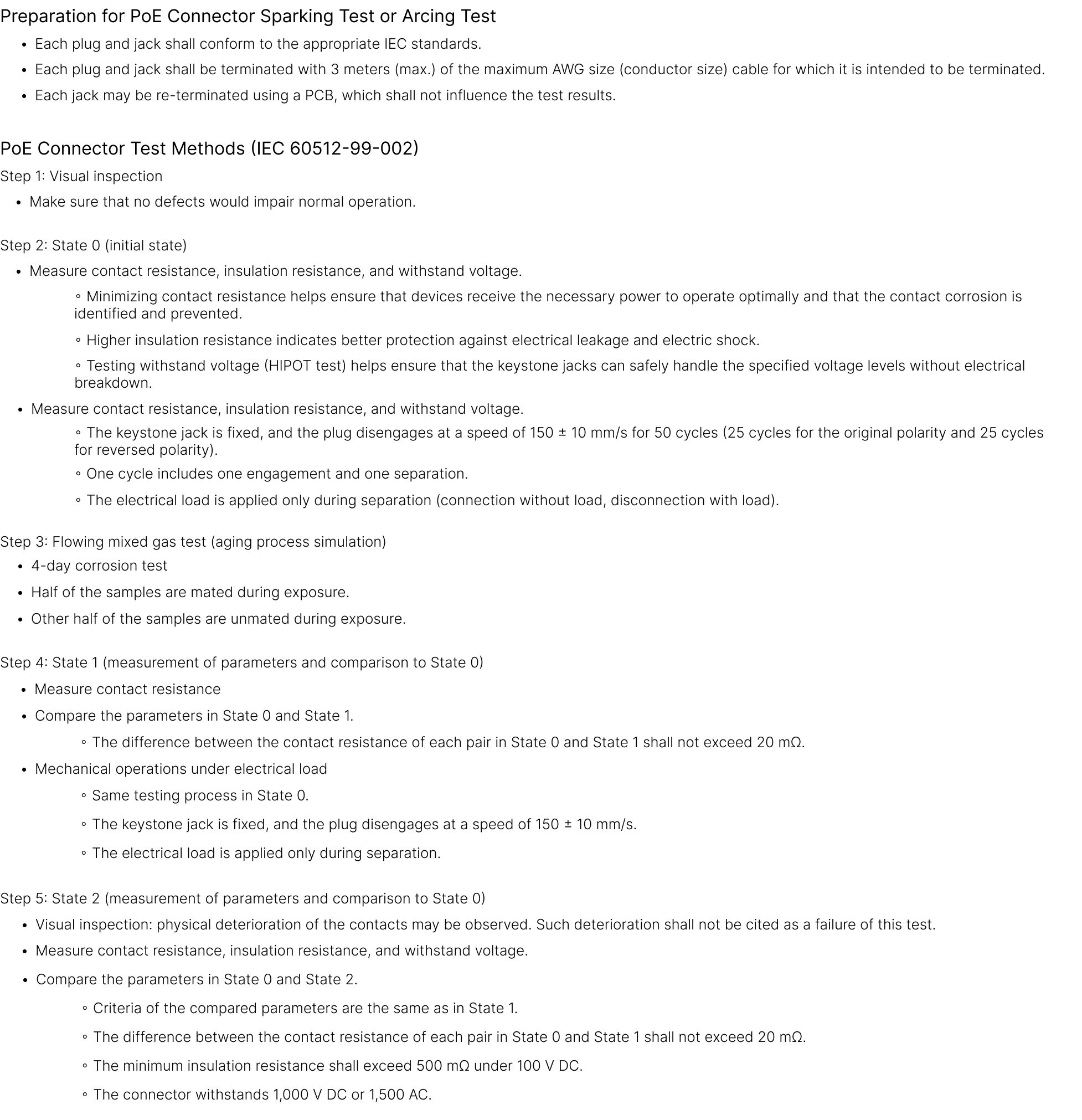 PoE Bağlantı Noktası Test Metotları (IEC60512-99-002)