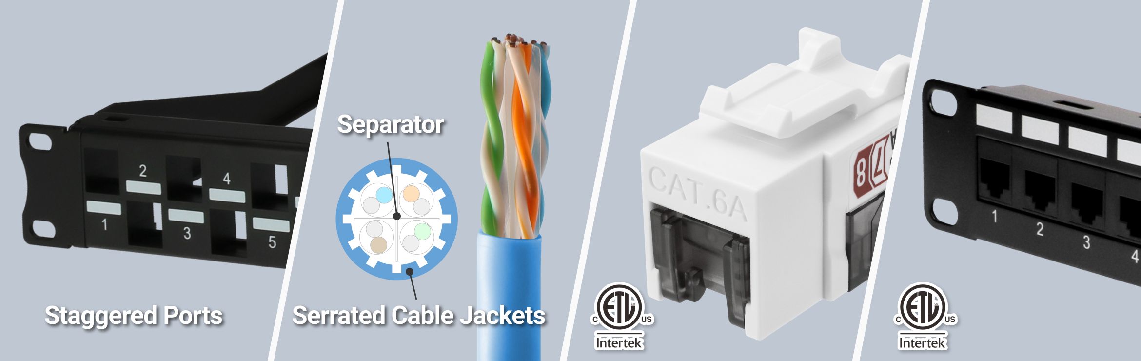 6-Around-1 Test'te Krosstalk'ı Azaltmak için Cat6A Kablo Ürünleri