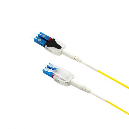 Fiber Optic LC-APC Duplex Changeable in 3 Seconds Cable - 3 Second Changeable Uniboot Fiber Patch Cord, LC APC to LC APC
