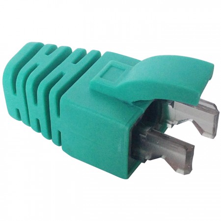Green 8P8C Modular Plug PVC Flexible End Boot