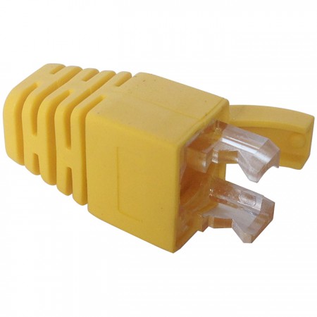 Желтый гибкий конец RJ45 из ПВХ