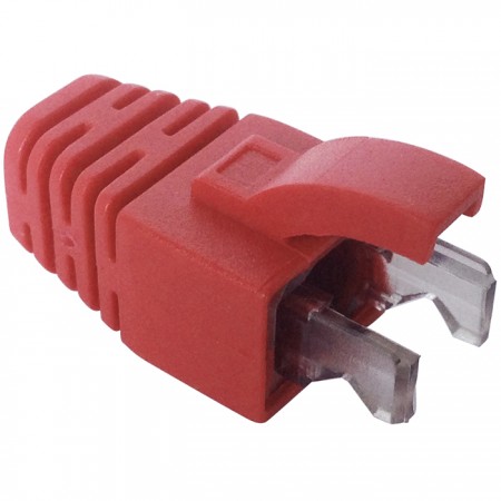 Protector de enchufe de PVC rojo RJ45 compatible con paneles de parcheo de alta densidad