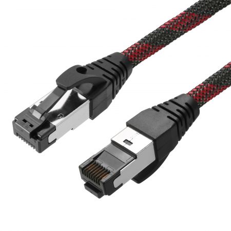 Cat.8 S/FTP 26 AWG Örgü Yama Kablo - Cat 8 SFTP 26 AWG OEM Renkleri Örgü Yama Kablo