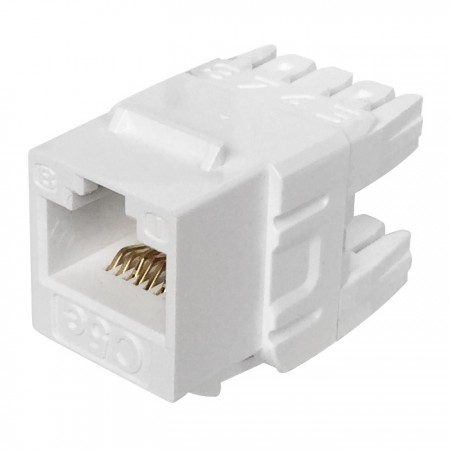Conector Keystone de ensamblaje rápido de 180 grados Cat5E sin apantallar