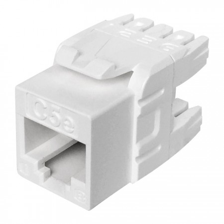 Jack Keystone Cat.5E UTP de 180 grados 110 - Jack de conexión rápida RJ45 Cat 5e UTP de fácil instalación