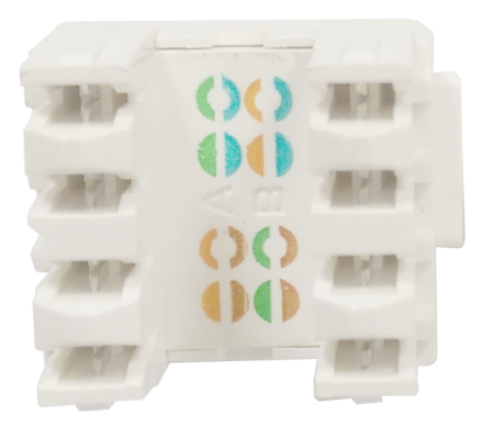 Jack Keystone Cat6 UTP 500 MΩ de Resistência à Isolação